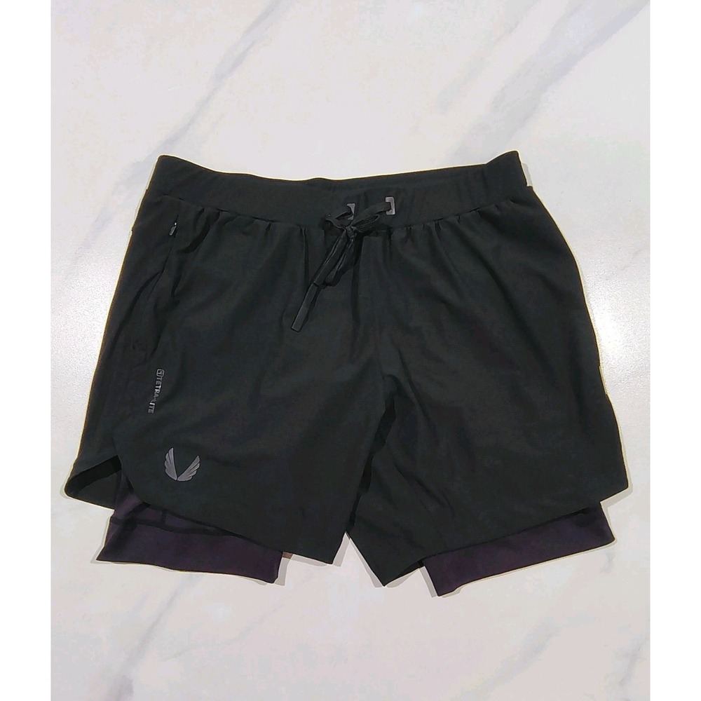 ASRV Tetra-Lite Liner Shorts Men's XL Black Wings Workout 6.5" Gym DSG-0866